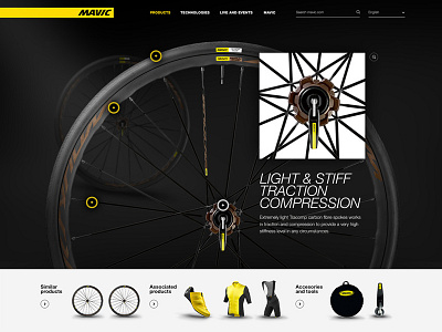 Mavic 2 cycling ecommerce jaworski karol scroll page web design