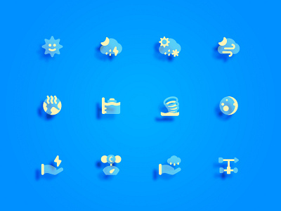 Set of weather icons design icon vector