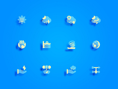 Set of weather icons