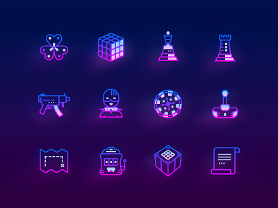Gaming icon set design icon vector