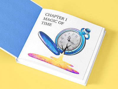 Book illustration book illustration clock colorful concept design graphic graphic design illustration render style time watch