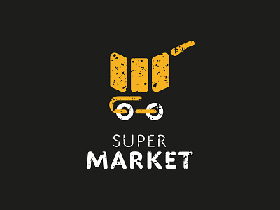 Super market logo buy cart logo logotype market shop super