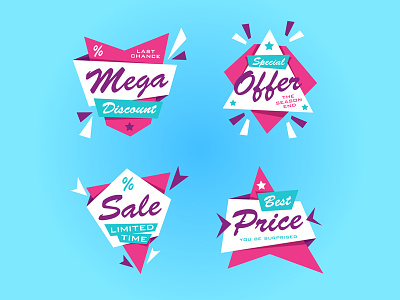 Sale tags banner best discount lable limited mega offer price sale special tag