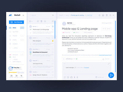 Mail Interface UI UX