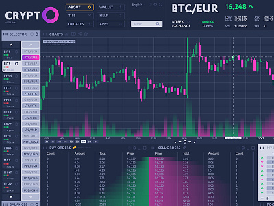 Crypto Exchange Terminal (UI/UX) bitcoin creative crypto design exchange icons interface litecoin terminal ui ux