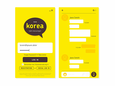 Our variation of Kakaotalk messenger chat chat bubble creative digital emoji kakaotalk korea mess message messenger mobile smile u logo ui ui ux ux designer vector yellow