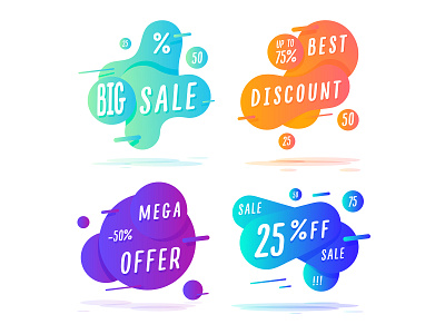 Sale & Discount Tags abstract banner brand creative design discount identity illustration offer sale sign symbol tag tag design vector