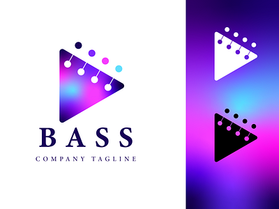 Streaming Music Startup #dailylogochallenge bass bass logo branding daily logo challenge design flat freeform gradient gradient logo guitar logo illustration logo minimal minimalist music artwork music logo music player play button icon vector