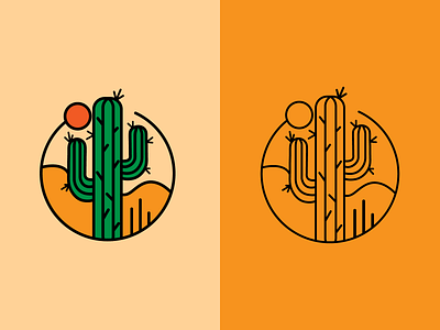 Cactus & Desert Illustration cactus desert design flat illustration minimal minimalist nature plant sun vector