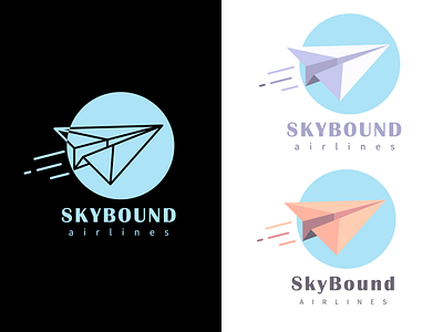 SkyBound Airlines #dailylogochallenge airline logo app branding business logo daily logo challenge design flat graphic design illustration logo minimal minimalist paper plane skybound ui ux vector