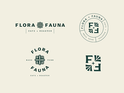 Flora + Fauna | Cafe + Roaster branding cafe logo coffee branding coffeeshop logo plant illustration