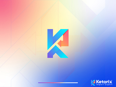Modern K Letter Design | Ketorix Logo Design | Gradient Logo