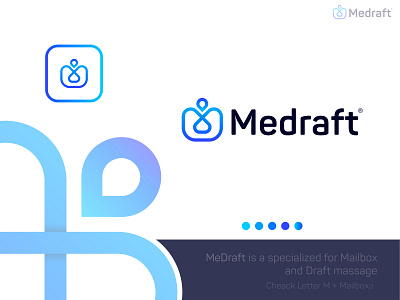 Medraft Logo Design | Modern M Letter Design.