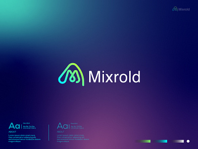 Mixrold Logo Design | Modern M Letter Design | Gradiant Design