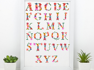 Flower alphabet alphabet flores lettering art tipografia