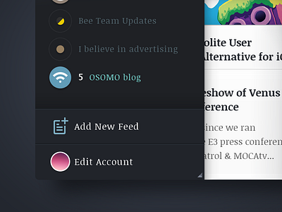 Adventurous Reader add blue dark icons overlay reader sources ui
