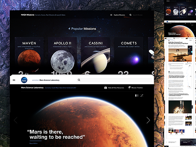 Nasa: Article page article content editorial exploration mars nasa space typography