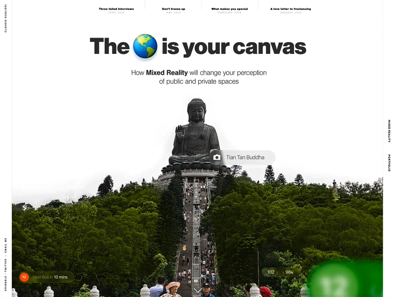 The World is Your Canvas - Guglieri.com ar article design mr perception space spatial street urban vr