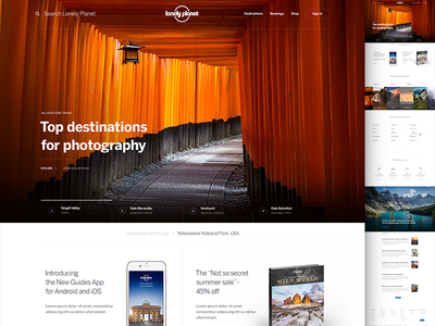 Lonely Planet HP - Full comp layout lonelyplanet photography process resource travel typography