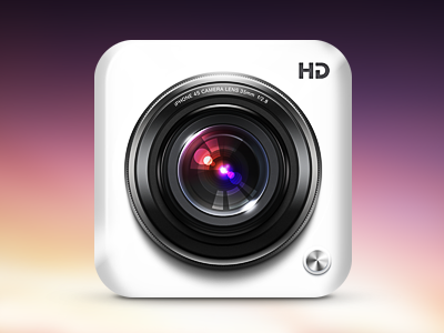 Yet another camera icon app cam camera glass icon ios lens retina