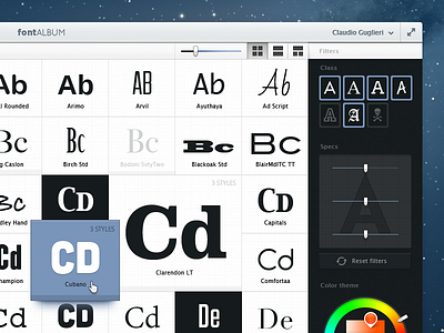 Font Album work in progress album app collection color desktop font fonts manager picker software typography