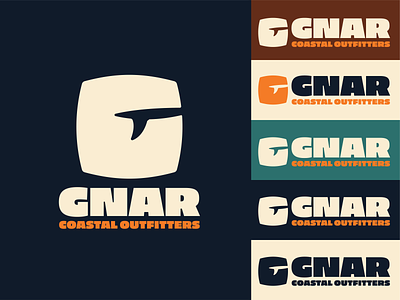 GNAR Coastal Outfitters - Logo Design brand identity branding camping design flat freelance graphic design illustrator logo logo design logomark outdoor surf vector west coast