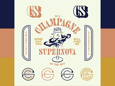 Champagne Supernova - Badge Set