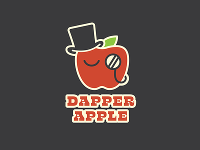 Dapper Apple Logo brand package branding custom logo design flat graphic design illustrator logo logo design logodesign mascot startup brand vector