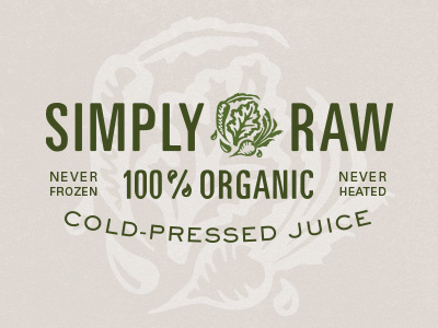 simply raw // VI branding cold press identity illustration juice local print startup sweet st. louis typography