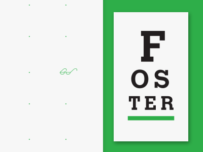 Foster, O.D. business card custom design identity logo optometry print stationery