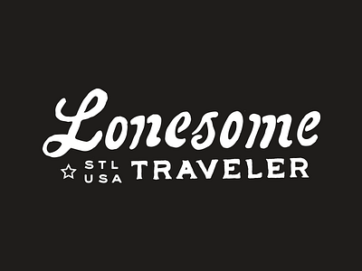 Lonesome Traveler // wordmark 02 handdrawn lettering logo lonesome traveler stl throwback typography vintage wordmark
