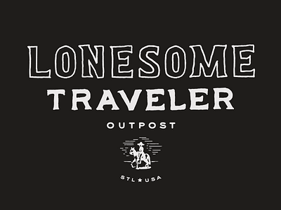 Lonesome Traveler // wordmark 03 handdrawn lettering logo lonesome traveler stl throwback typography vintage wordmark