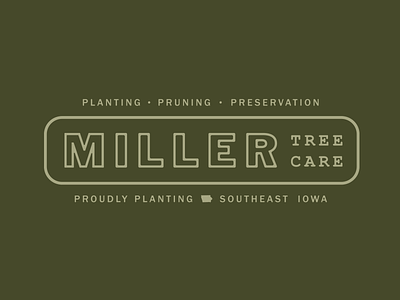 MILLER Tree Care brand design homegrown identity miller tree care typography