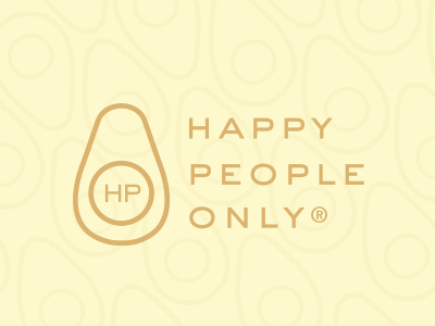 HPO / Happy People Only avocado happy people only hpo identity logo rebrand simple