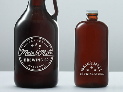 MMBC // Growlers brewery brewpub comp design growler handdrawn main mill brewing co. festus main mill brewing co. missouri