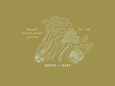 illo No.03 bone broth branding broth baby chicken cmyf design identity illustration natural organic print vegetables