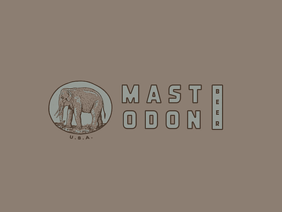 Mastodon animal beer big brewing brewing project elephant mastodon type typography