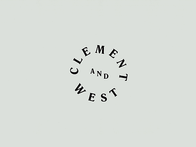 New England Wedding Photographers branding circle clement and west icon identity logo submark type wordmark