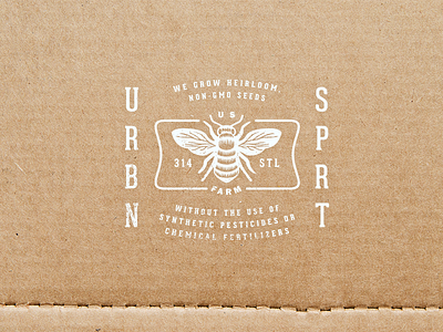 urban sprout farm / 03 bee benton park icon illustration packaging st. louis stamp urban farm urban sprout farm vegetable