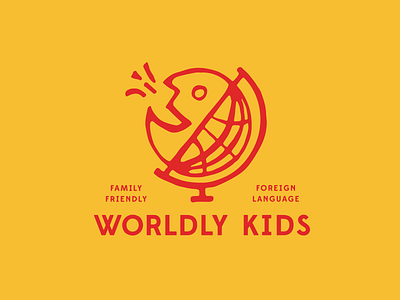 Worldly Kids / concept 01 globe icon kids language learning talking world worldly worldly kids