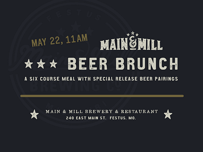 MMBC // Beer Brunch comin' up distressed handdone handdrawn lettering main and mill brewing co mainandmillbrew old school painting typography vintage weathered