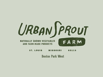 Urban Sprout Farm / base identity benton park brand identity branding farm farmers market freelance designer identity logo midwest missouri made st. louis urban sprout