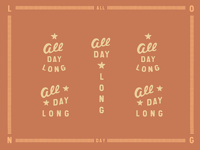 All Day Long all day long handdrawn illustrated type main and mill script vintage