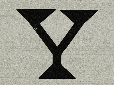 ( - Y - ) TYPEFIGHT! letter newspaper shapes shapes as letters triangles type typefight y