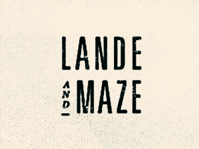 Lande & Maze design identity logo print