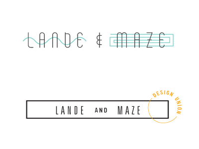 Lande & Maze initial identity exploration branding design identity logo print