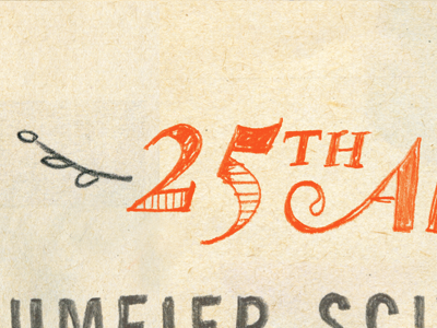 25th Annual design hand drawn illustration print type typography