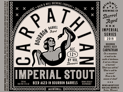 Label Art: CARPATHIAN Bourbon Barrel Aged Imperial Stout