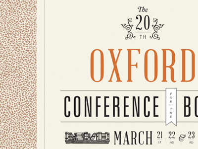 A Conference for Books! identity poster print type