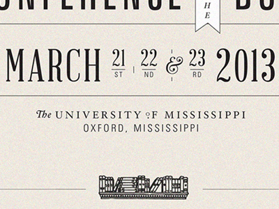 Oxford Conference for the Book announcement design invitation poster print type